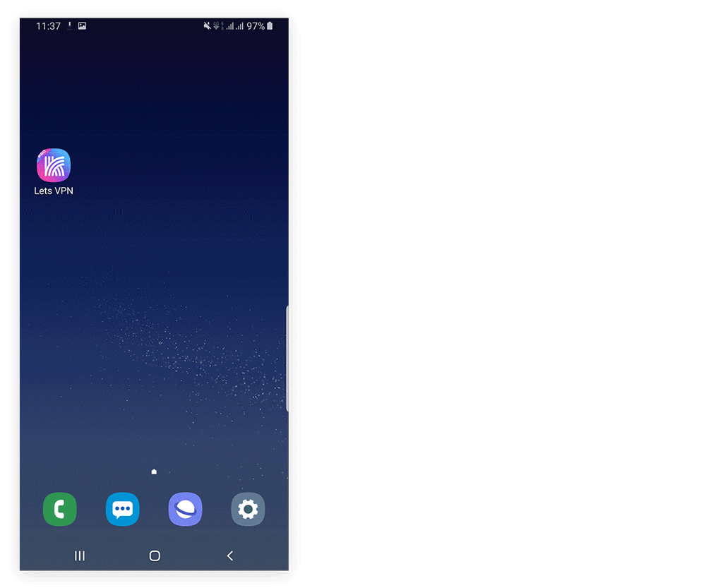Настройка Lets VPN для стабильной работы в фоне телефона samsung